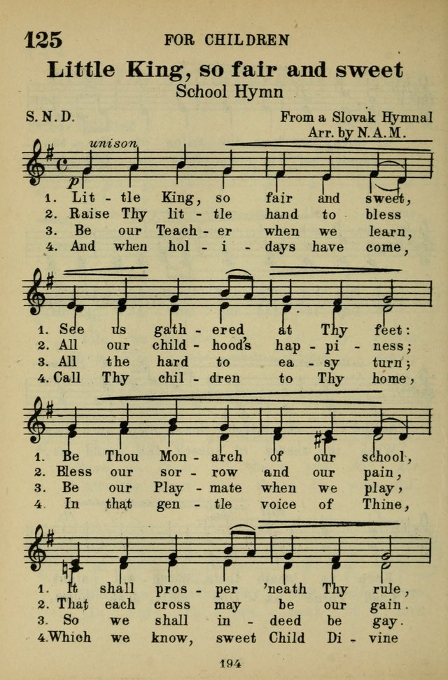 Little King, so fair and sweet