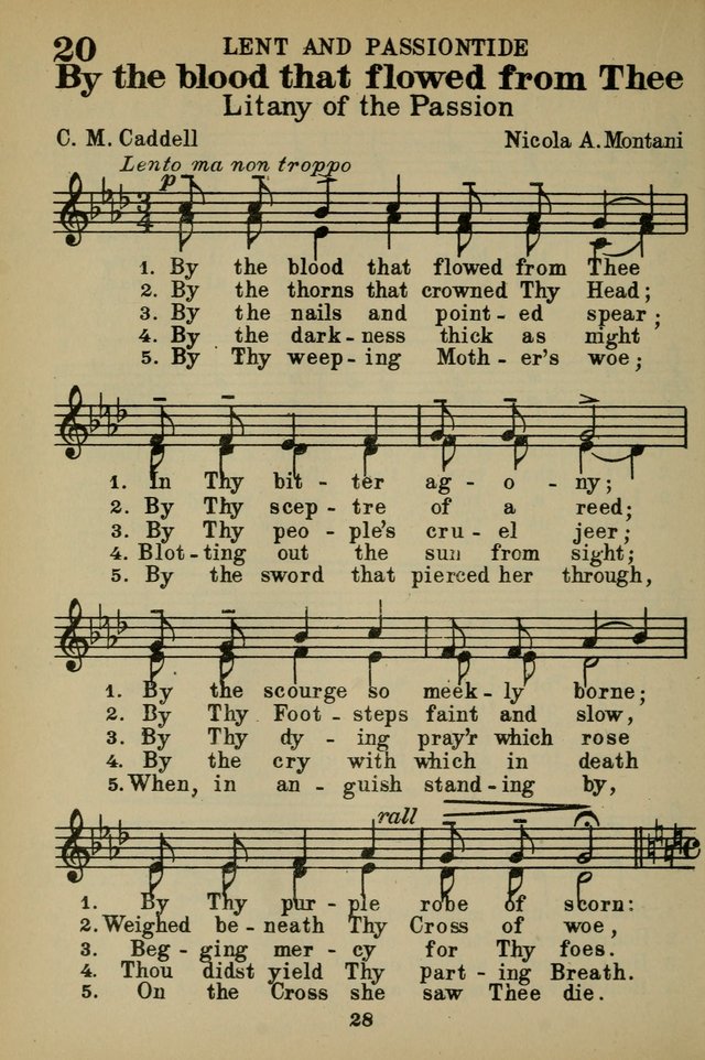 By the blood that flowed from thee