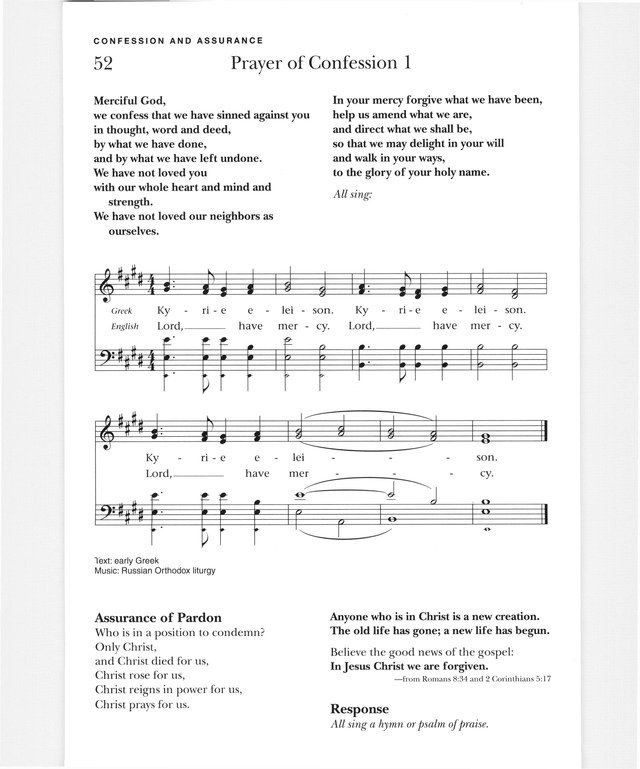 Sing! A New Creation 52. Kyrie eleison (Lord, have mercy)