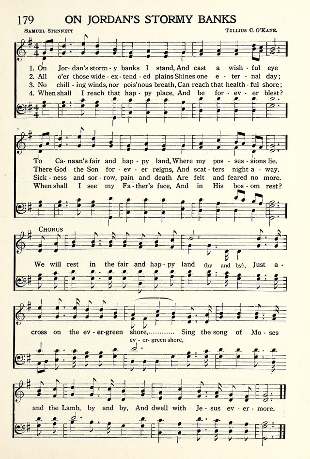 Seth Parker's Hymnal 179. On Jordan's stormy banks I stand