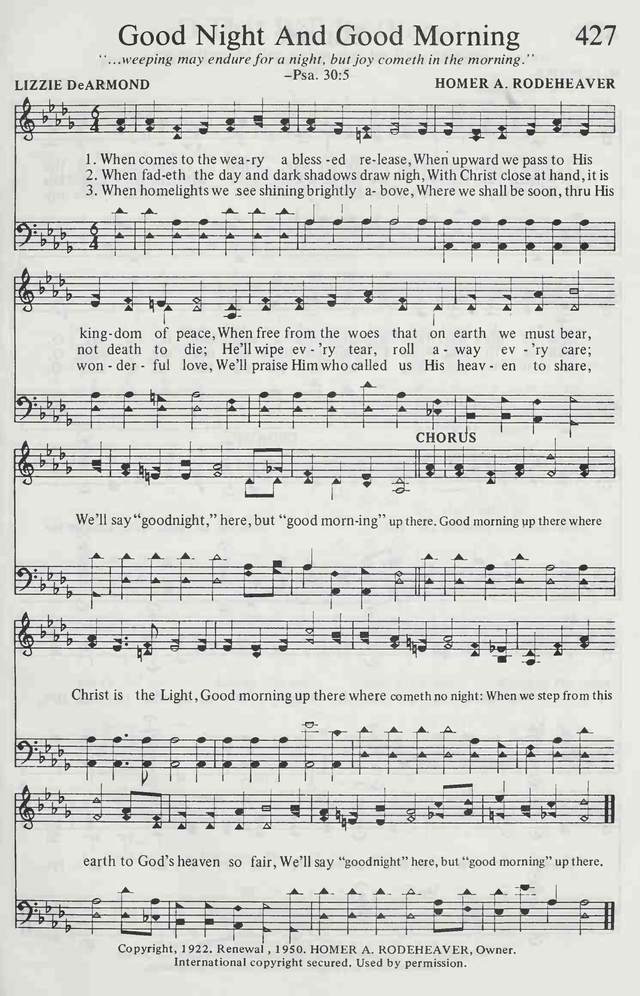 Good night and good morning