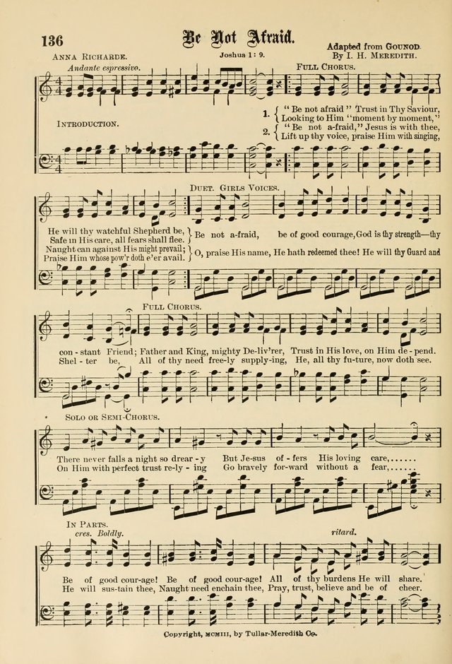 Sunday School Hymns No. 1 136. "Be not afraid" Trust in Thy Saviour