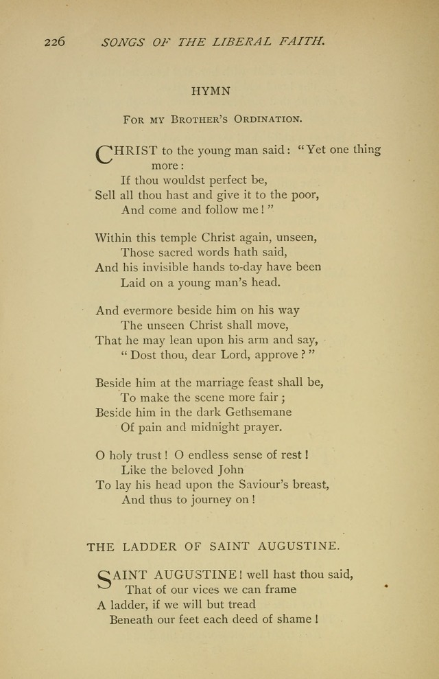 Singers and Songs of the Liberal Faith 225. Saint Augustine well hast
