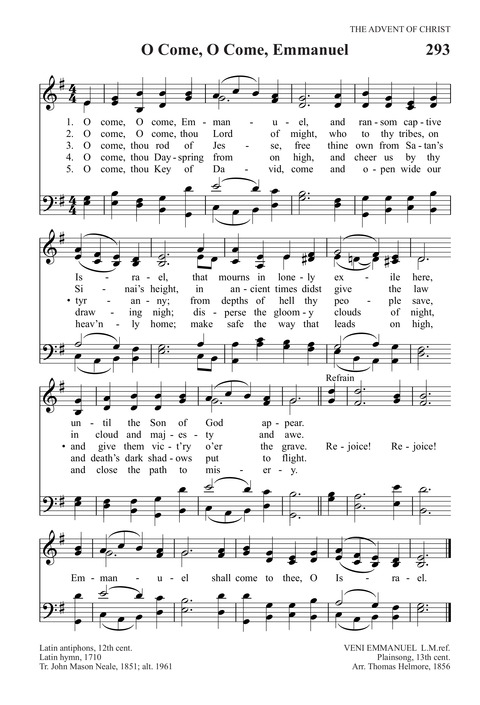 O Come, O Come, Emmanuel | Hymnary.org