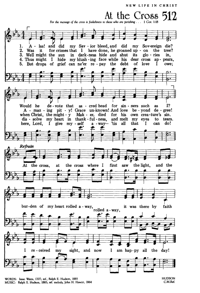 At The Cross Where I First Saw Light Hymn