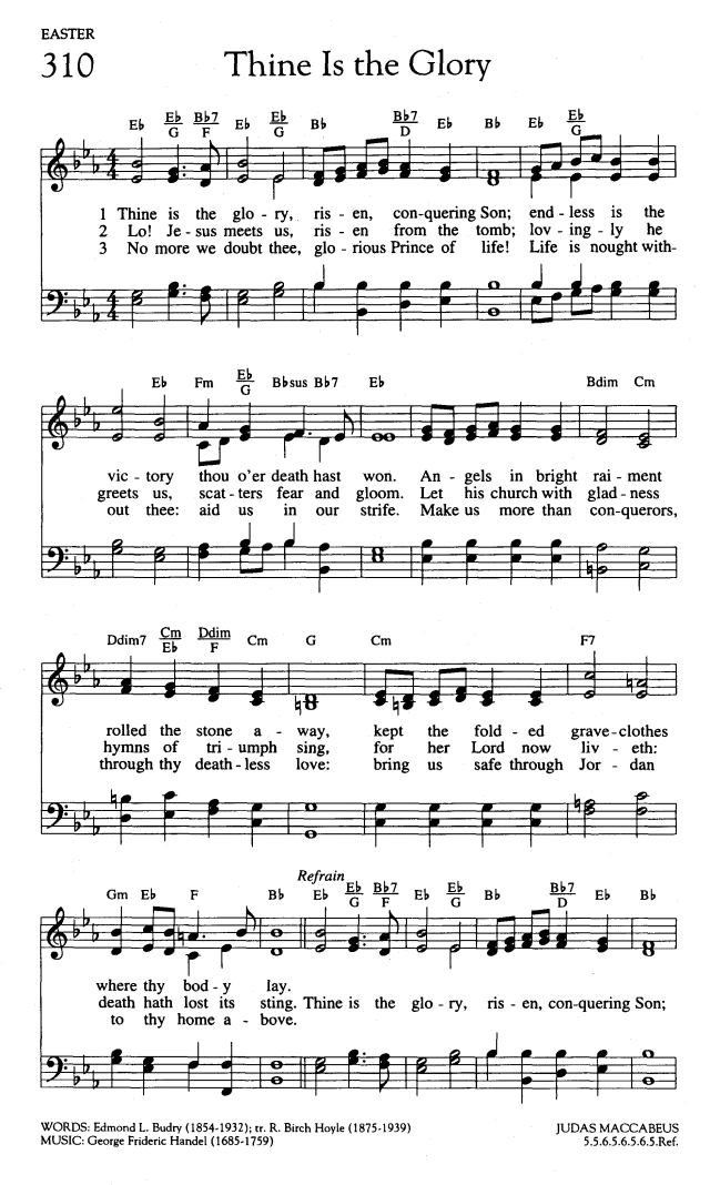 Worship and Rejoice 310. Thine is the glory