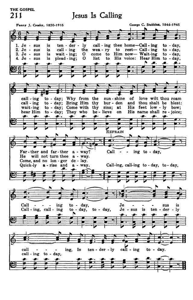Worship and Service Hymnal For Church, School, and Home 211. Jesus is