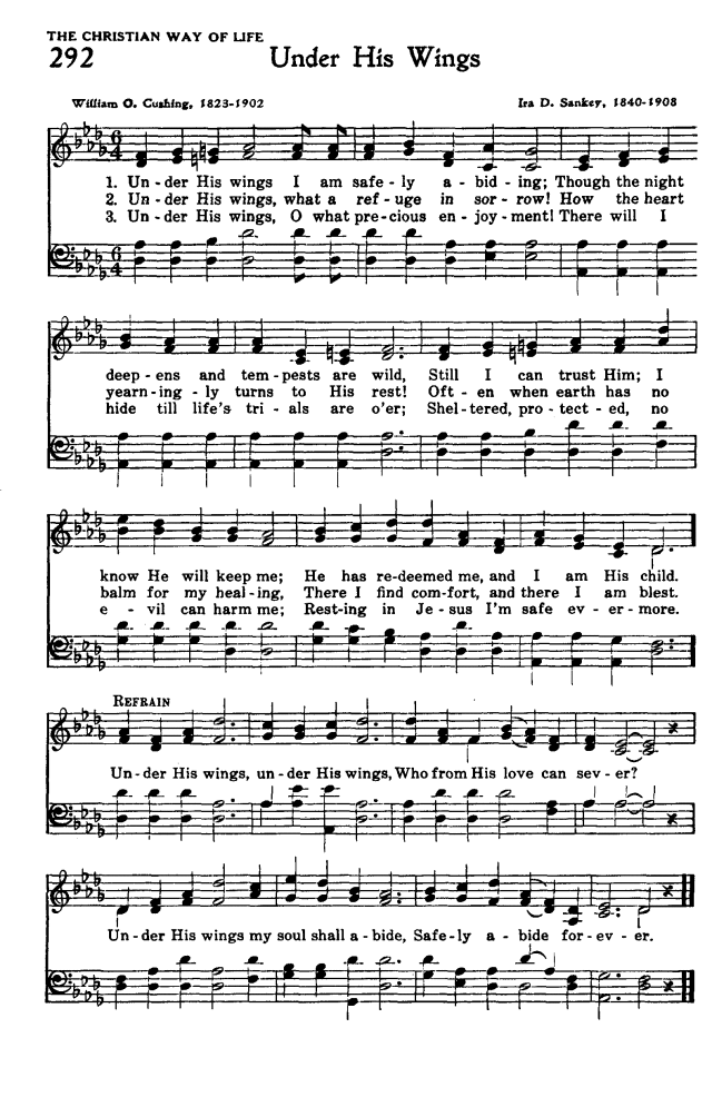 Worship and Service Hymnal For Church, School, and Home 292. Under His