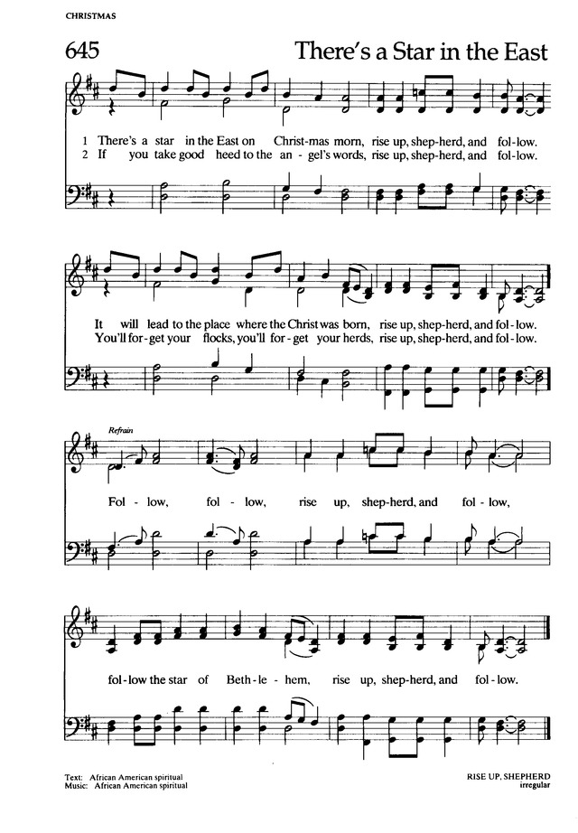 Star In The East Christmas Carol With One Voice 645. There's a star in the East on Christmas morn