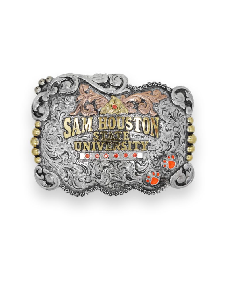 Sam Houston State University Belt Buckle Hyo Silver