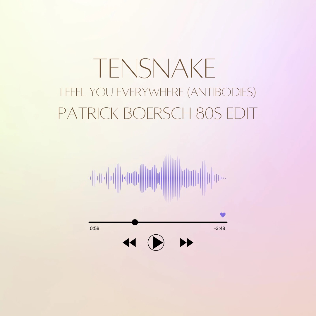 TENSNAKE I FEEL YOU EVERYWHERE (ANTIBODIES) PATRICK BOERSCH 80s