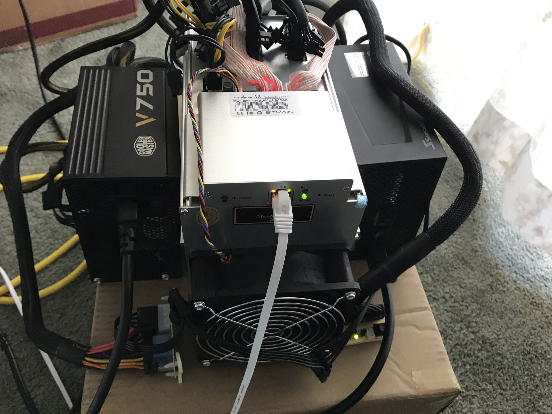 BITMAIN Antminer A3届いた！設定するぞ～ hyperbanana cafe