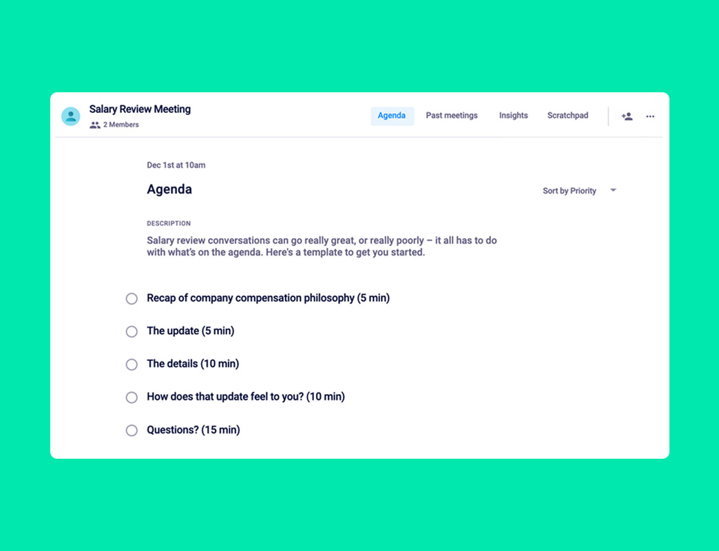 Salary review meeting Agenda, tips, and advice Hypercontext