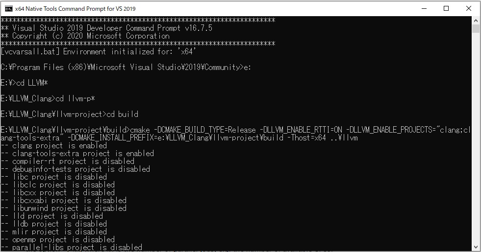 Qt Build on Windows 10 (LLVM/Clang)