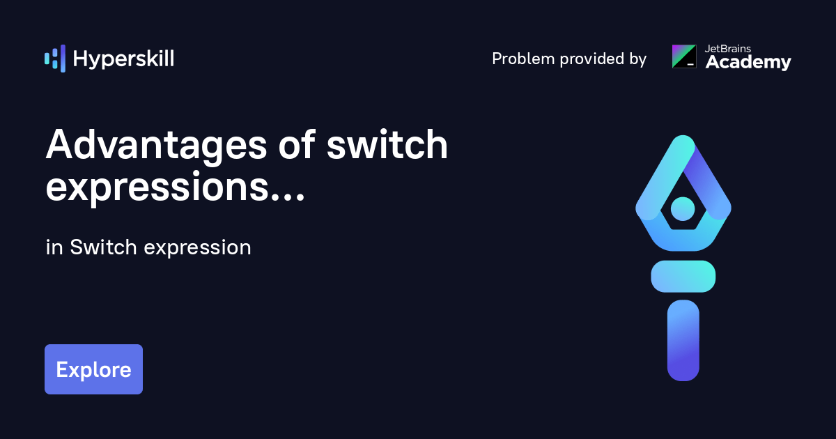Advantages of switch expressions · Switch expression · Hyperskill