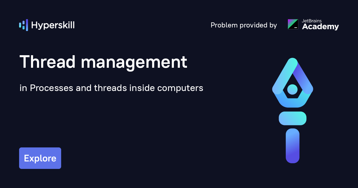 Thread management · Processes and threads inside computers · Hyperskill