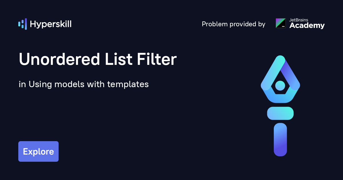 Unordered List Filter · Using models with templates · Hyperskill