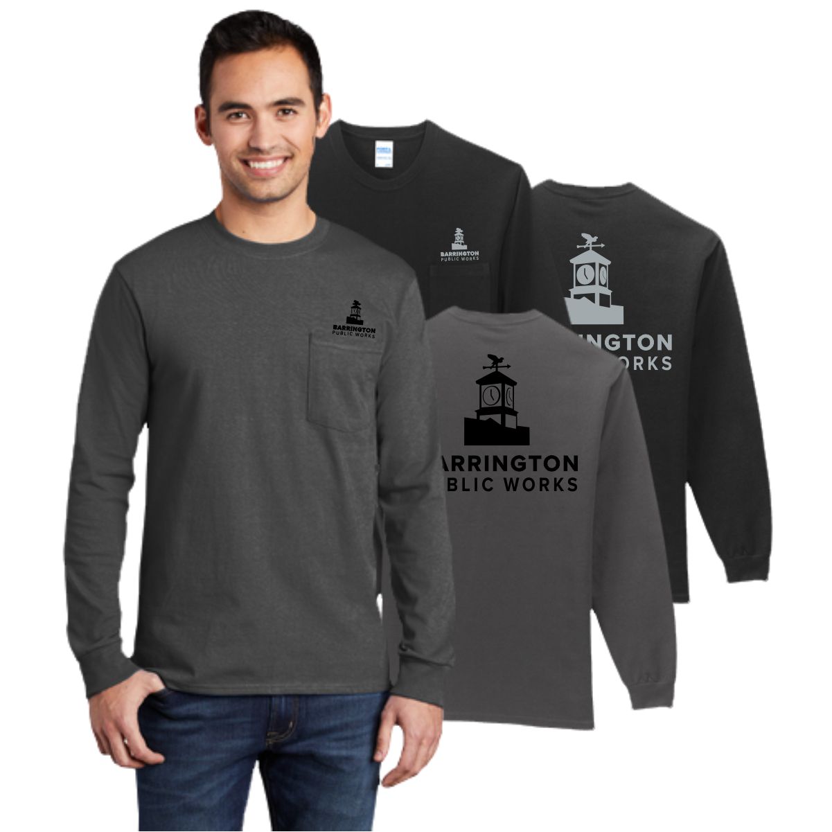 Barrington Public Works 01 Long Sleeve Pocket Tee HyperStitch, Inc