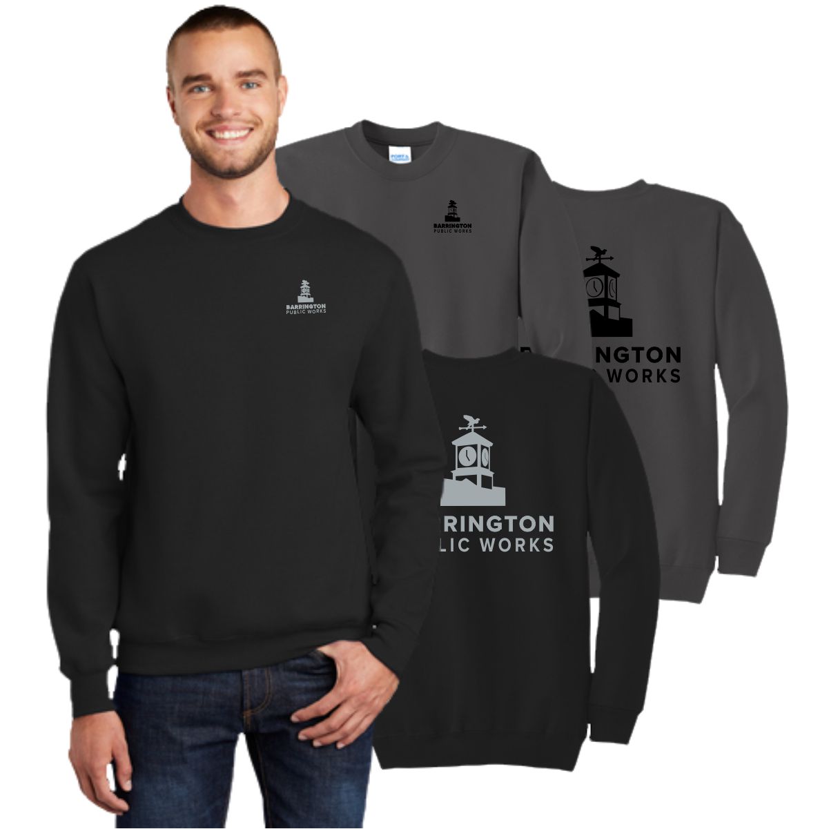 Barrington Public Works 01 Crewneck Sweatshirt (Including Tall Sizes