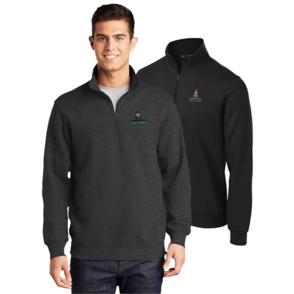 Barrington Public Works 05 1/4Zip Sweatshirt HyperStitch, Inc