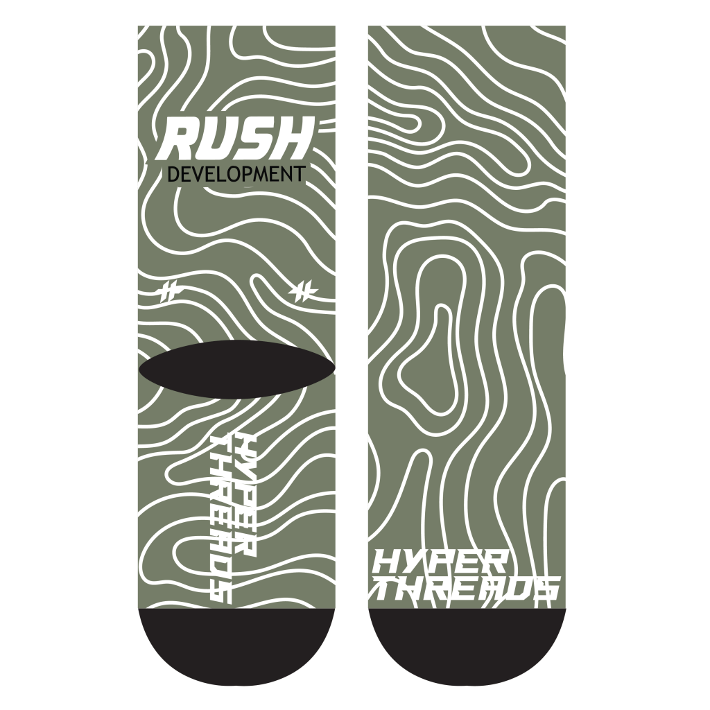 Sublimated Socks Rush Development Hyperthreads