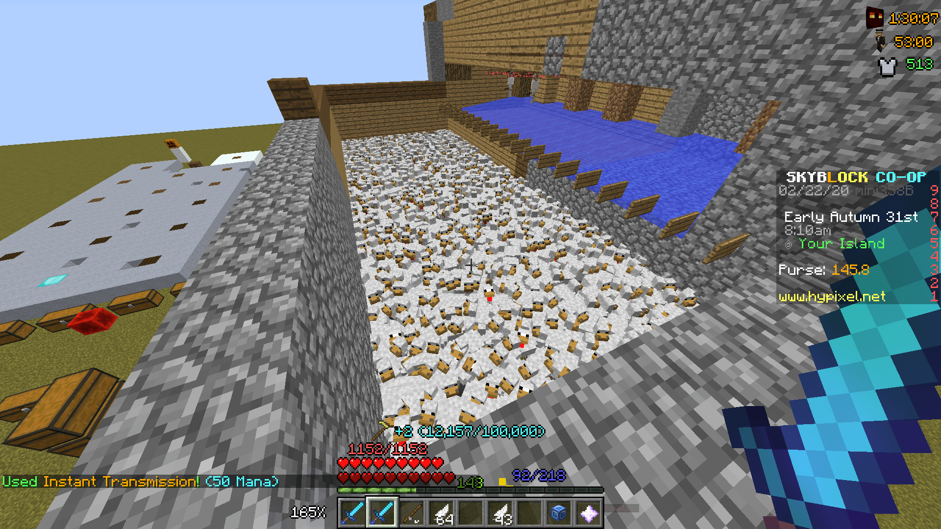 Chicken Farm Hypixel Skyblock Farm House