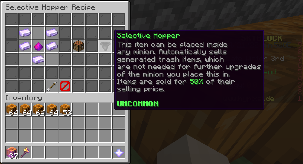 Hopper Crafting Recipe