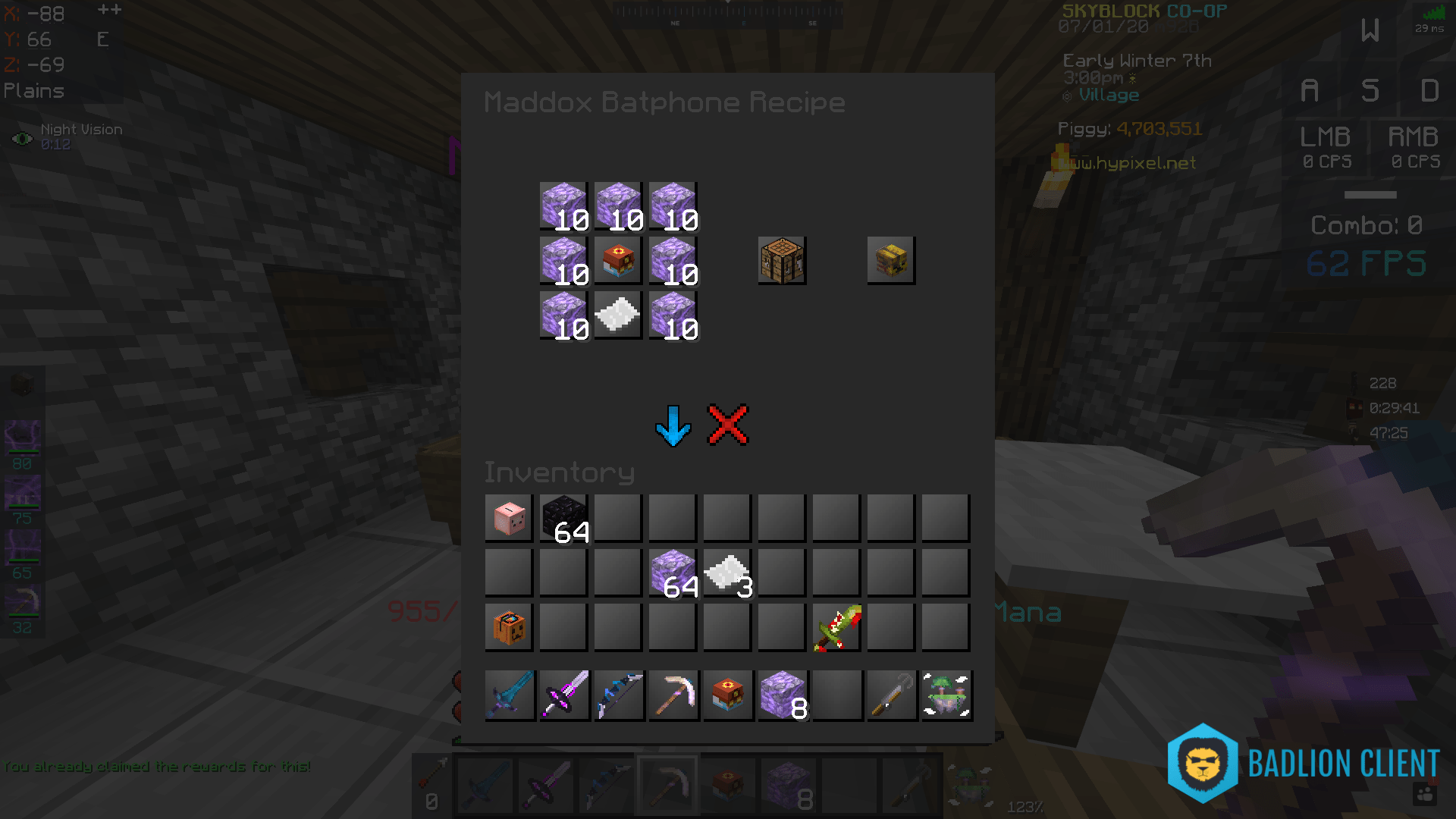 Maddox Batphone Recipe is not working Hypixel Forums