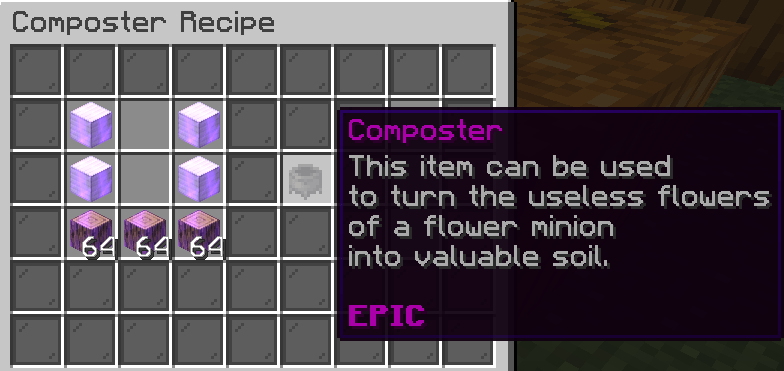 Minions [Suggestion] Composter Flower Minion Upgrade Hypixel