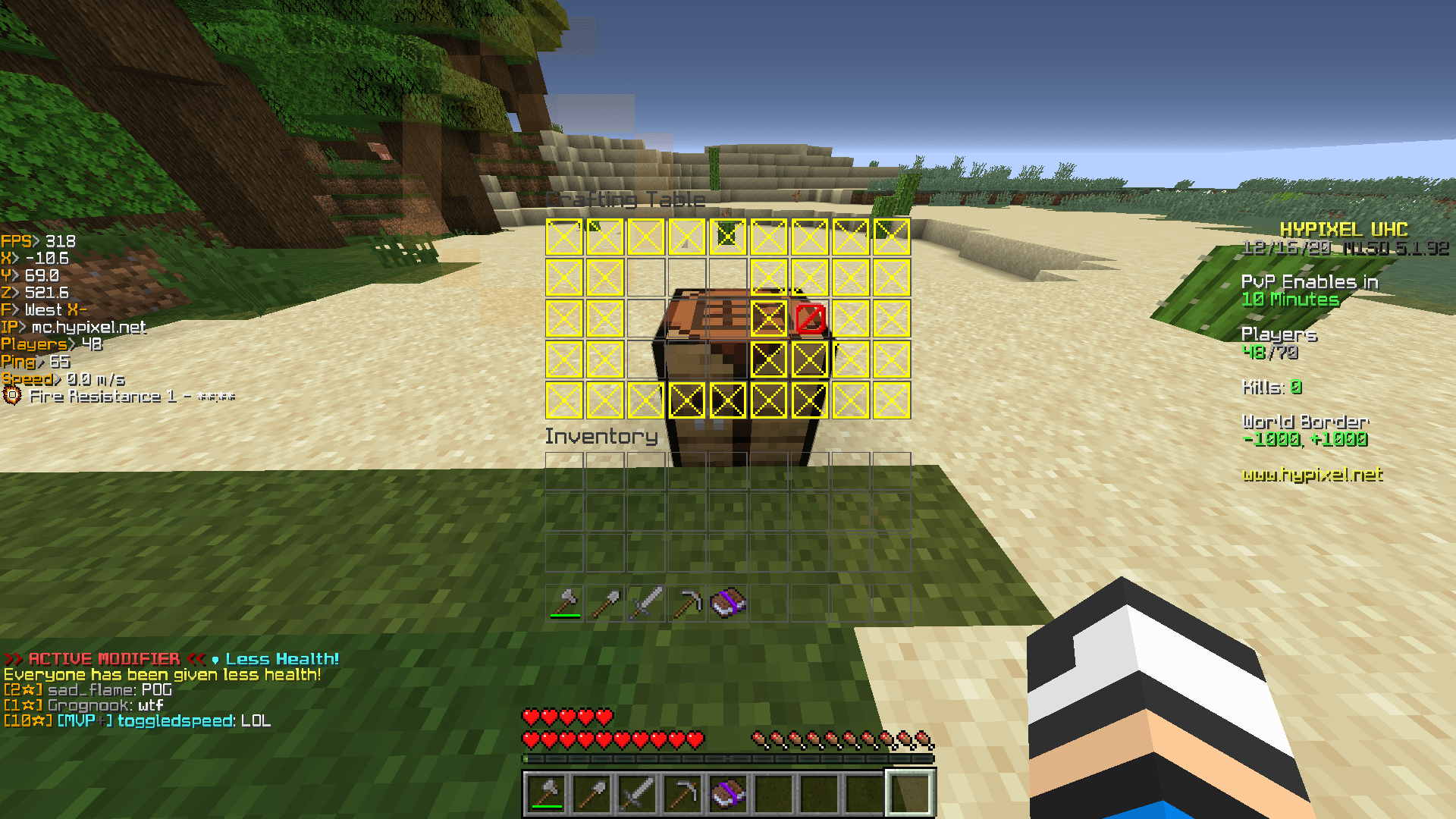 Give Setting To Change Color Of Stained Glass In New Crafting Grid Background Hypixel Forums