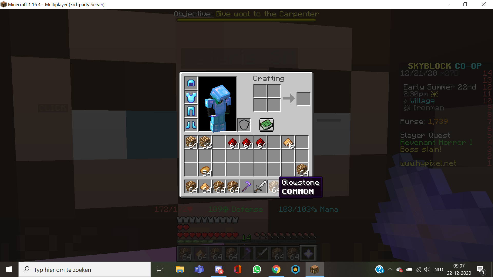 Glowstone block cant enchanted glowstone dust anymore? Hypixel