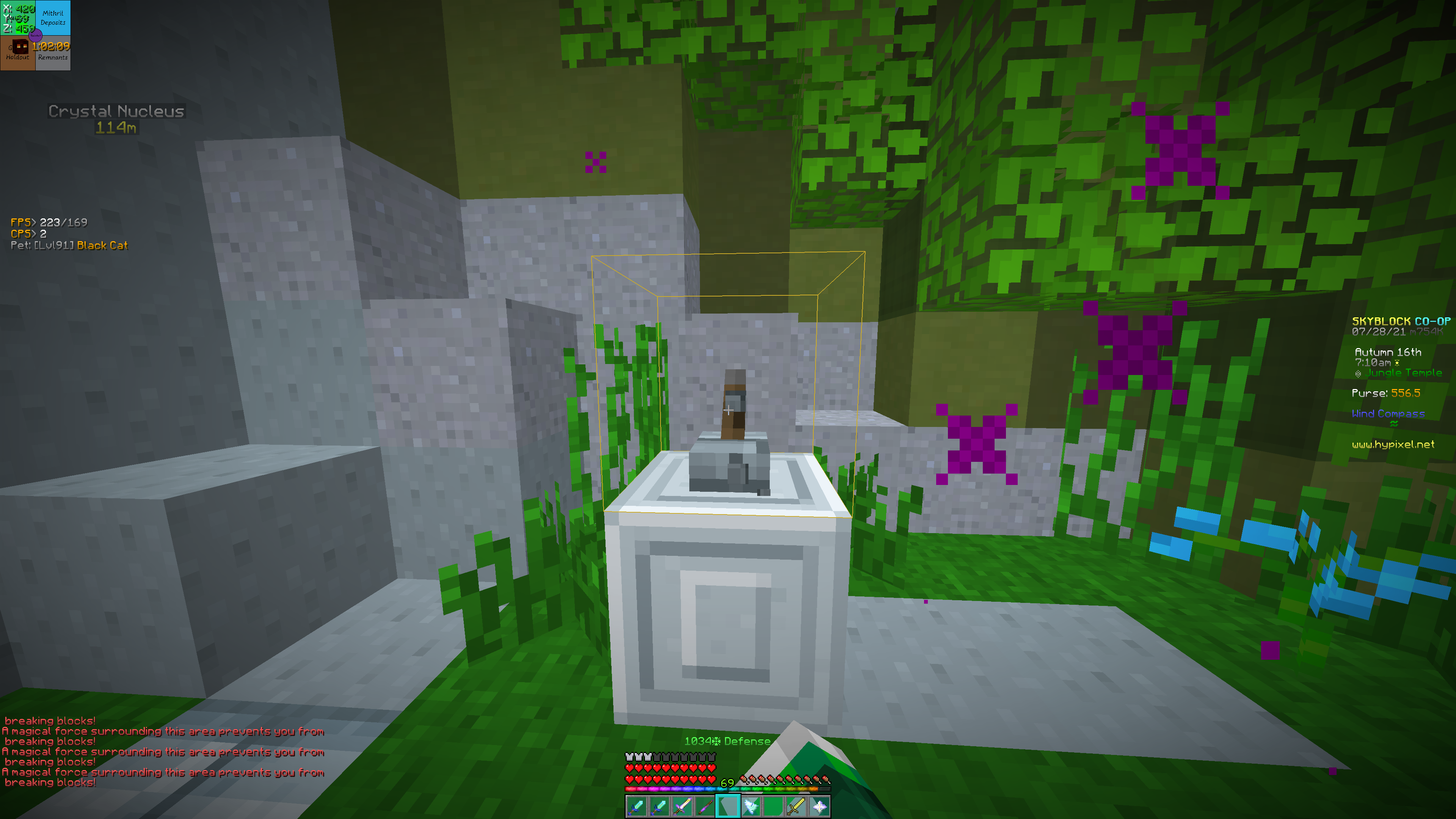 Jungle temple crystal was invisible and lever is broken anyway Hypixel Forums