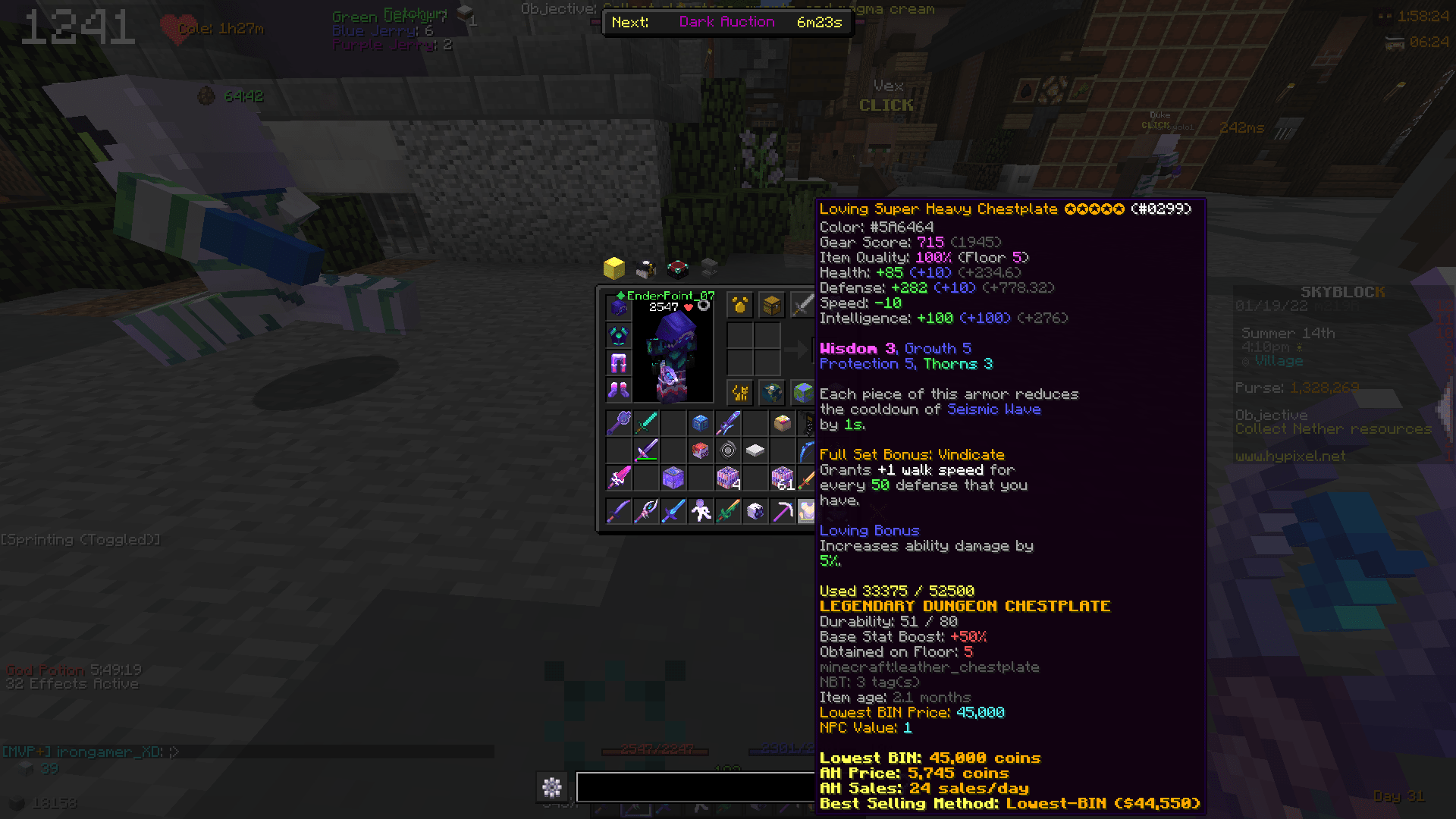 is this t12 perfect chestplate better than my super heavy chestplate