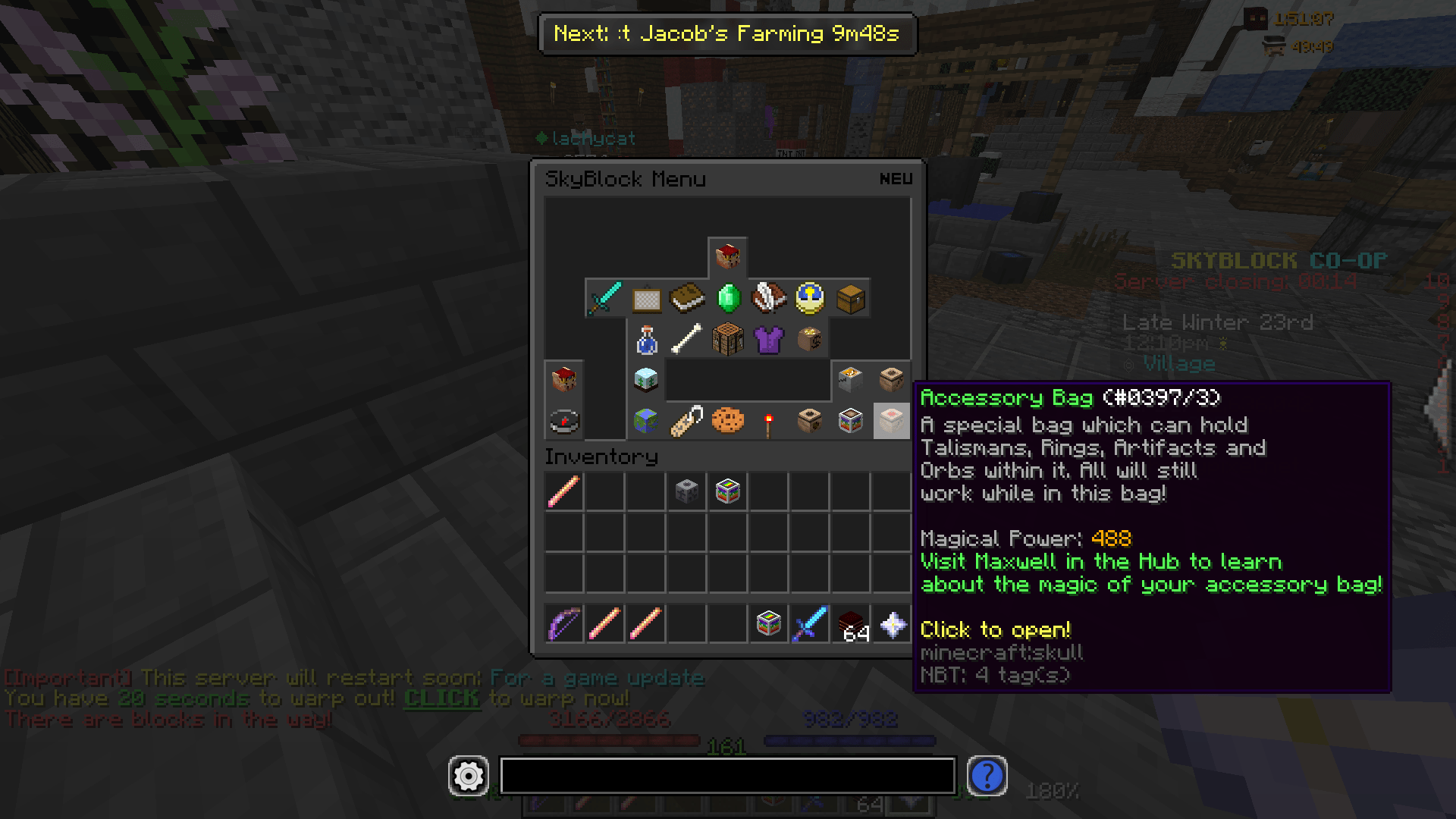 can someone go on alpha and explain accessory bag redo? Hypixel