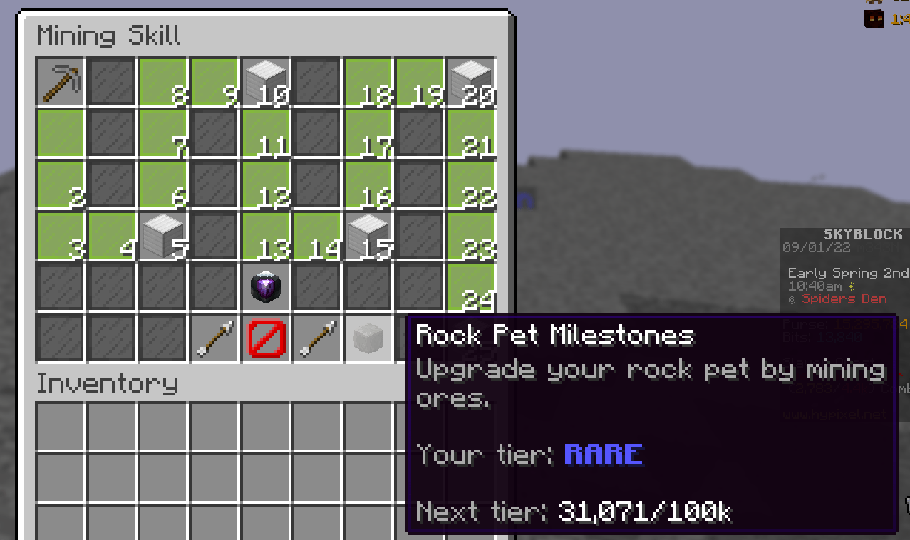 Cobblestone Counting Towards Rock Pet Progression Hypixel Forums