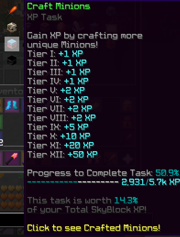 [Feedback] Make crafted minions give Skyblock XP Hypixel Forums