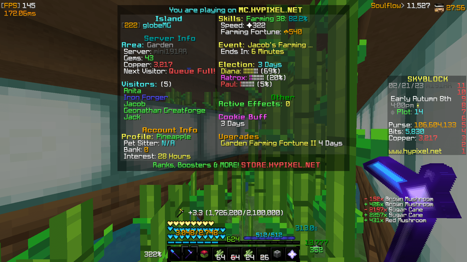 Garden Visitors | Hypixel Forums