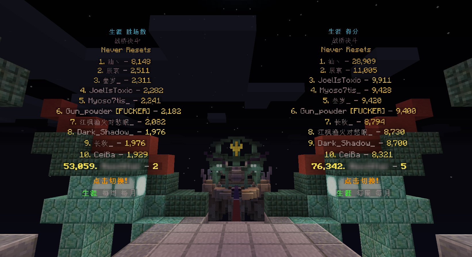 The Bridge leaderboard on Hypixel China and more screenshots! Hypixel