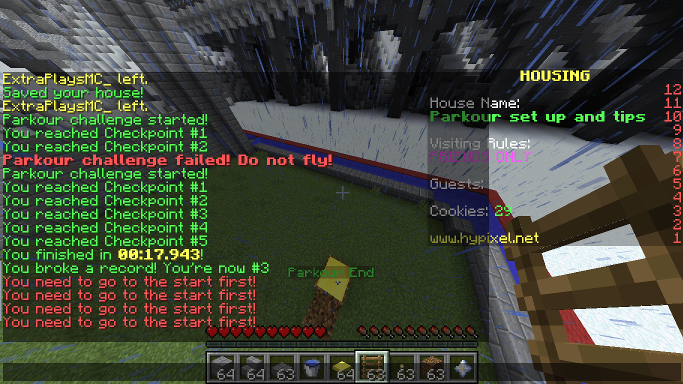 How you can make an Housing parkour [Set up and tips] Hypixel Minecraft Server and Maps