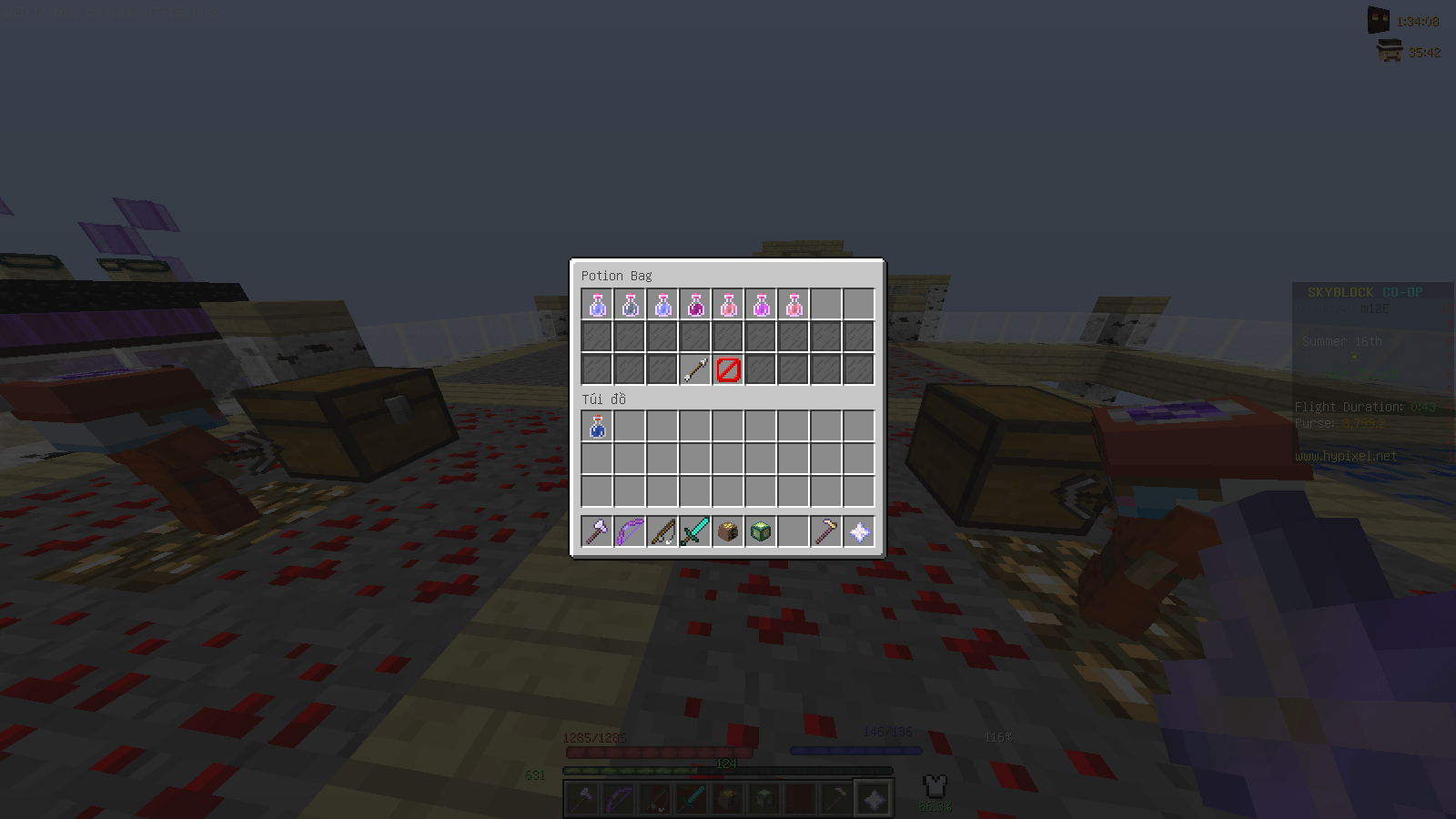 is this a medium potion bag? if not then what happened ( Hypixel Forums