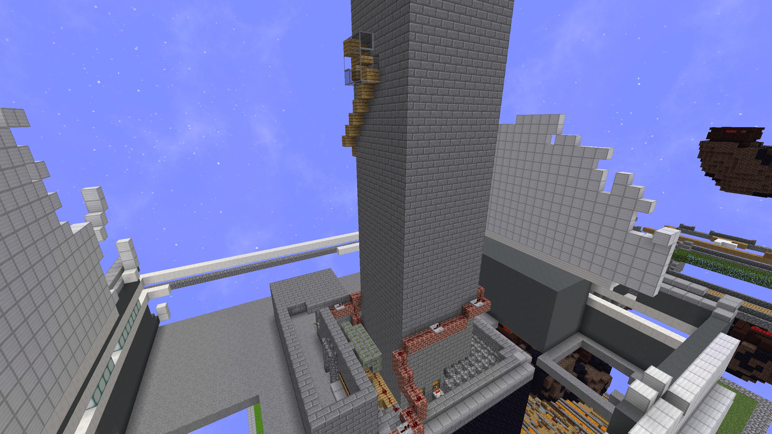 I made a nuclear reactor in my skyblock world its powered by red stone