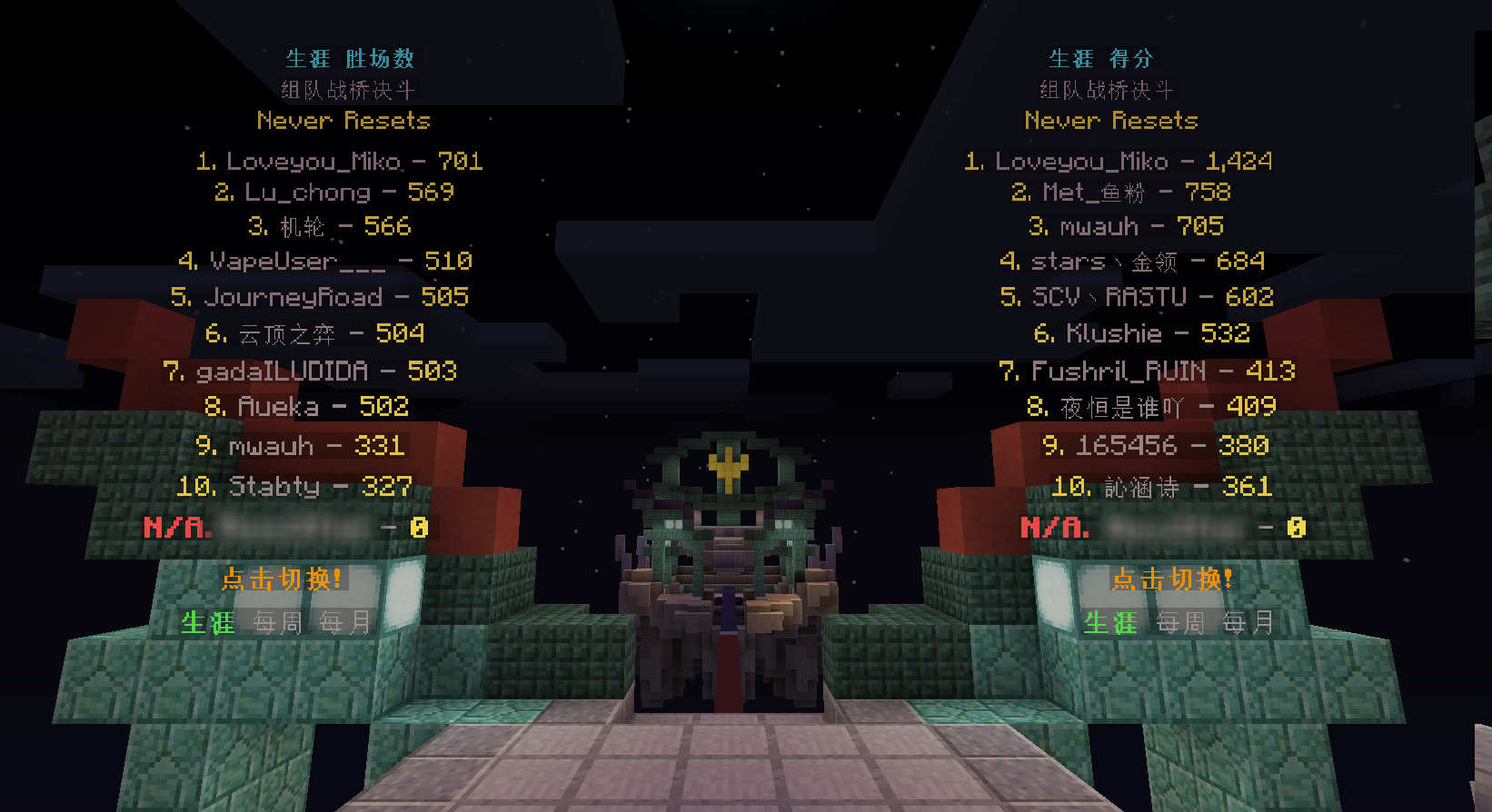 The Bridge leaderboard on Hypixel China and more screenshots! Hypixel
