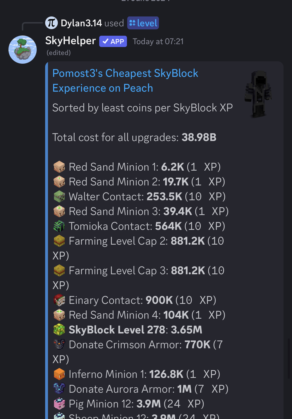 Skyblock exp problem Hypixel Forums