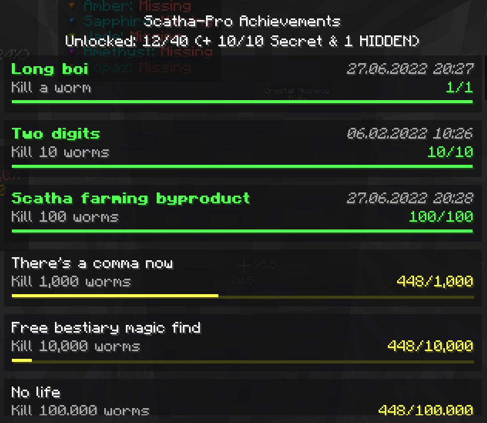 ScathaPro v1.2 The Achievements Update (Scatha farming mod