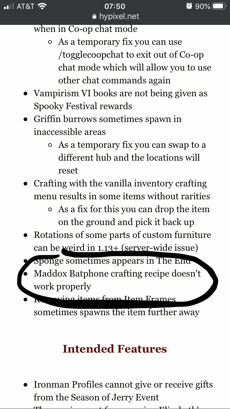 maddox's batphone lost [pls help] Hypixel Forums