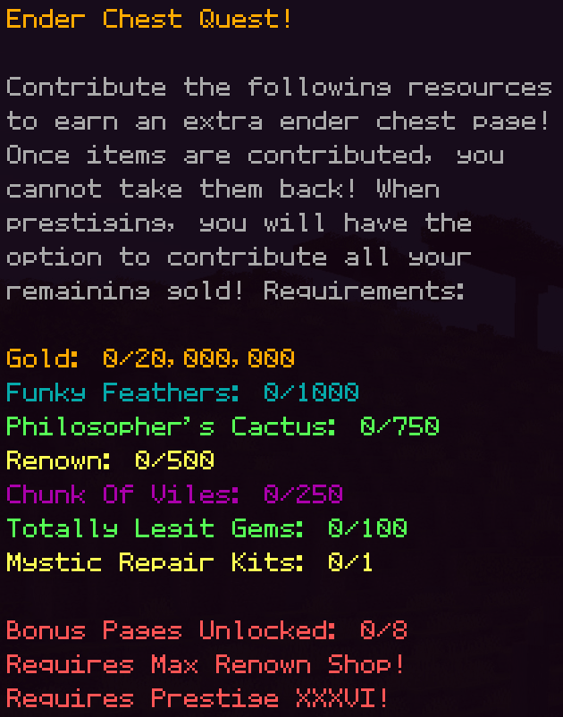 The Pit [9/15/22] Day 478 Effort Post Extra Ender Chest Pages