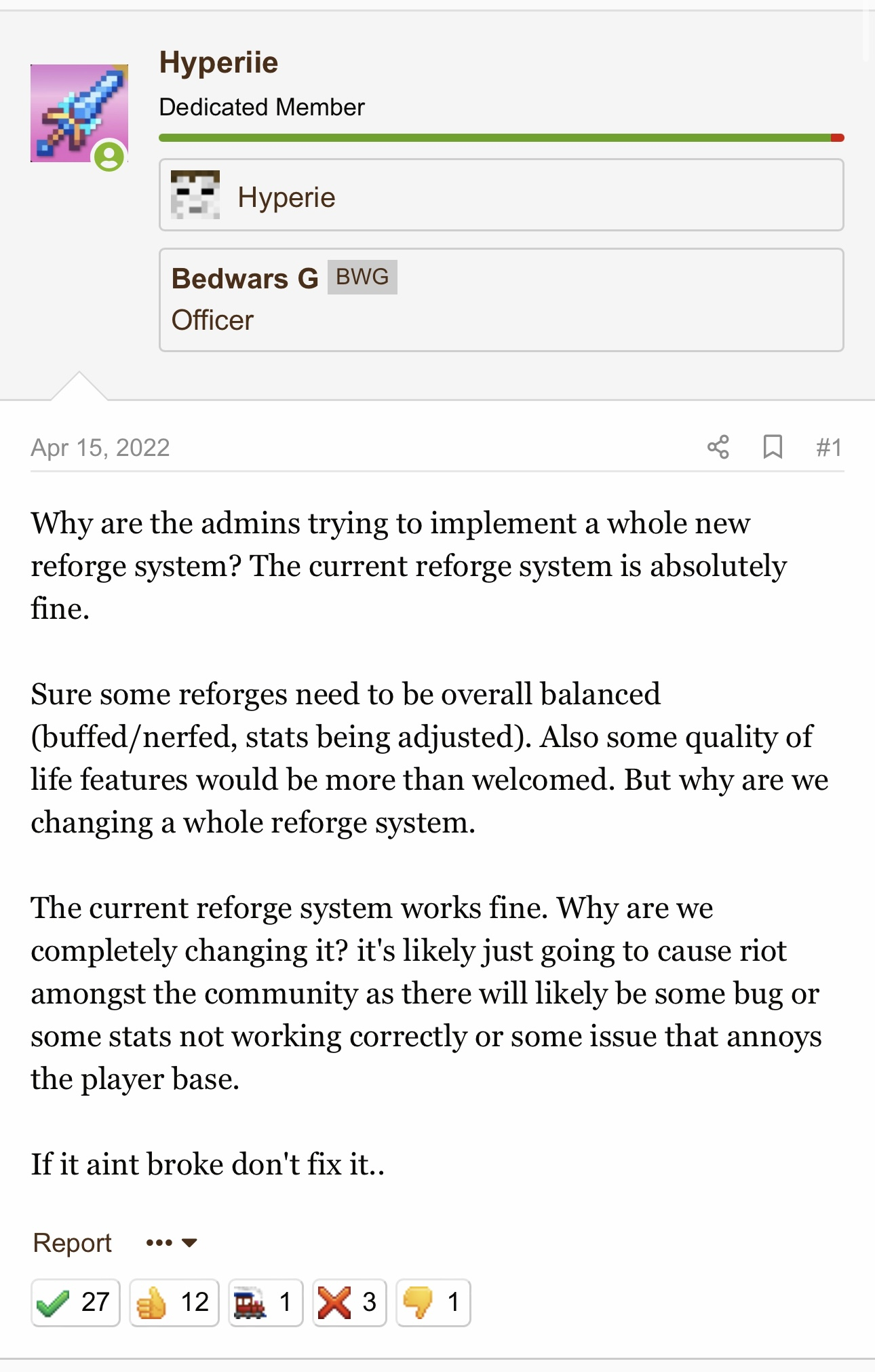 Looking Back at My Most Controversial Forums Post [Minikloon responded