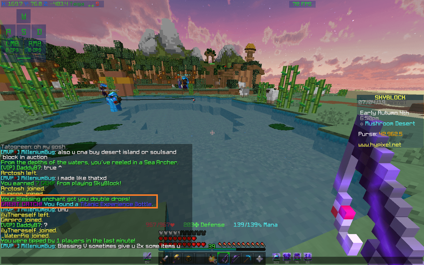 Top 33+ imagen hypixel skyblock titanic xp bottle abzlocal fi