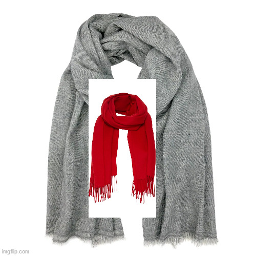 post) Take a look at how awsome scarf looks. I mean scarf and its red