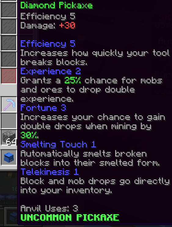 Is Fortune not compatible with silk touch on a pickaxe? Hypixel Forums